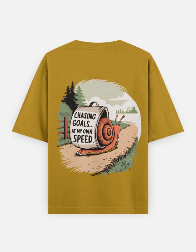 Chasing Goals - Unisex Oversized Classic T-Shirt Unisex Oversized Classic T-Shirt Mango Kulfi Mustard Yellow XS