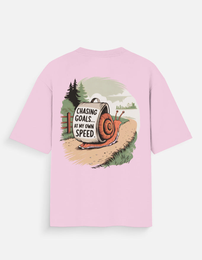Chasing Goals - Unisex Oversized Standard T-Shirt Unisex Oversized Standard T-Shirt Mango Kulfi Light Pink XS