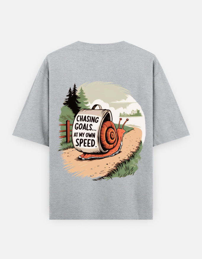 Chasing Goals - Unisex Oversized Standard T-Shirt Unisex Oversized Standard T-Shirt Mango Kulfi