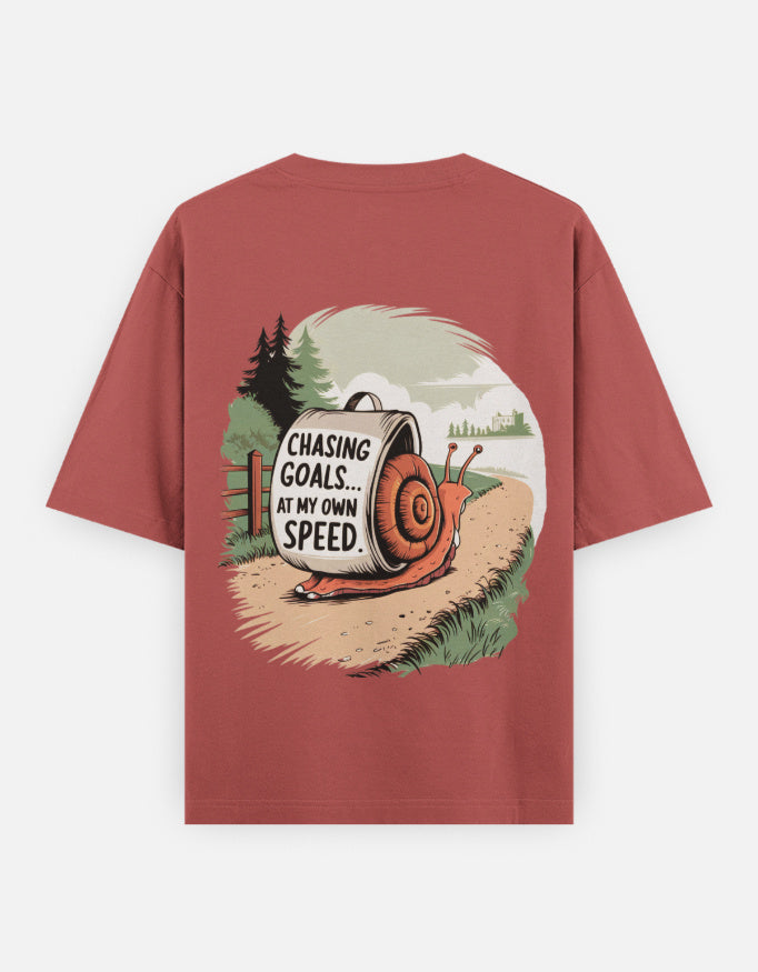 Chasing Goals - Unisex Oversized Classic T-Shirt Unisex Oversized Classic T-Shirt Mango Kulfi Coral XS