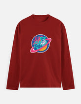 Lost In Orbit - Men's Full Sleeve T-Shirt Men's Full Sleeve T-Shirt Mango Kulfi Red S