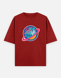 Lost In Orbit - Unisex Oversized Classic T-Shirt Unisex Oversized Classic T-Shirt Mango Kulfi Red XS