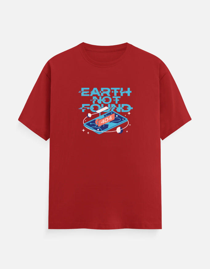 Earth Not Found - Unisex Classic Crew T-Shirt Unisex Classic Crew T-Shirt Mango Kulfi Red S