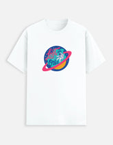 Lost In Orbit - Unisex Stretch T-shirt Cotton Stretch T-shirt Mango Kulfi White S