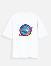Lost In Orbit - Unisex Oversized Standard T-Shirt Unisex Oversized Standard T-Shirt Mango Kulfi White XS