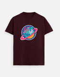 Lost In Orbit - Unisex Supima T-Shirt Supima Cotton T-Shirts Mango Kulfi Maroon XS