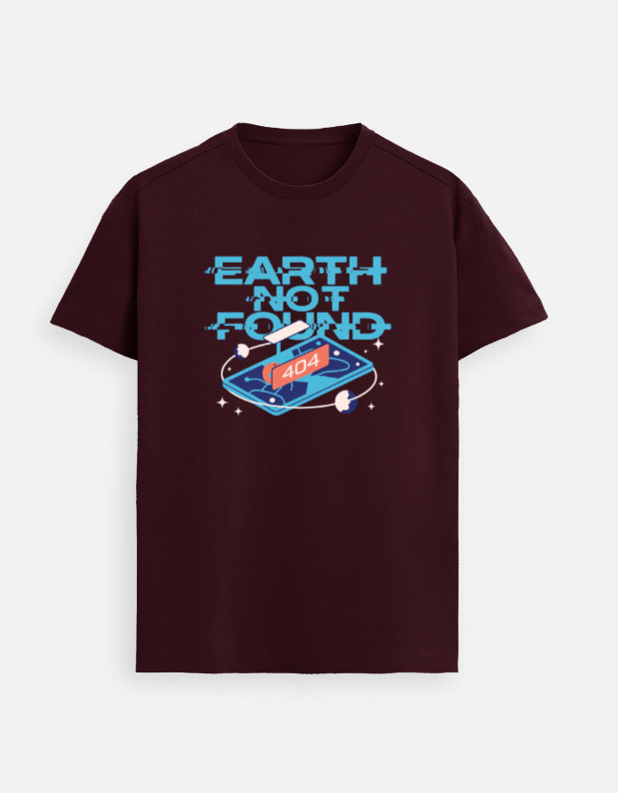 Earth Not Found - Unisex Supima T-Shirt Supima Cotton T-Shirts Mango Kulfi Maroon S