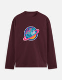 Lost In Orbit - Men's Full Sleeve T-Shirt Men's Full Sleeve T-Shirt Mango Kulfi Maroon S
