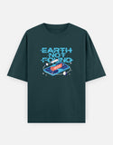 Earth Not Found - Unisex Oversized Classic T-Shirt Unisex Oversized Classic T-Shirt Mango Kulfi Petrol Blue XS