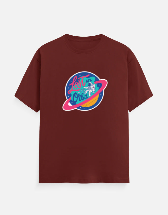 Lost In Orbit - Unisex Classic Crew T-Shirt Unisex Classic Crew T-Shirt Mango Kulfi Brick Red S