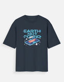 Earth Not Found - Unisex Oversized Standard T-Shirt Unisex Oversized Standard T-Shirt Mango Kulfi Navy Blue S