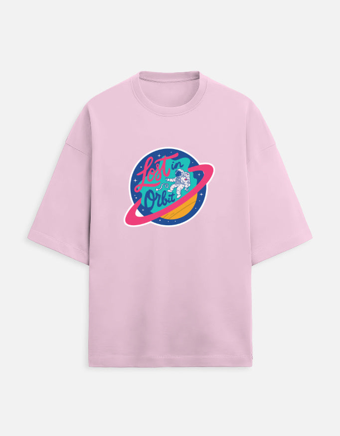 Lost In Orbit - Unisex Terry Oversized Tee Terry Oversized T-Shirts Mango Kulfi Light Pink XS