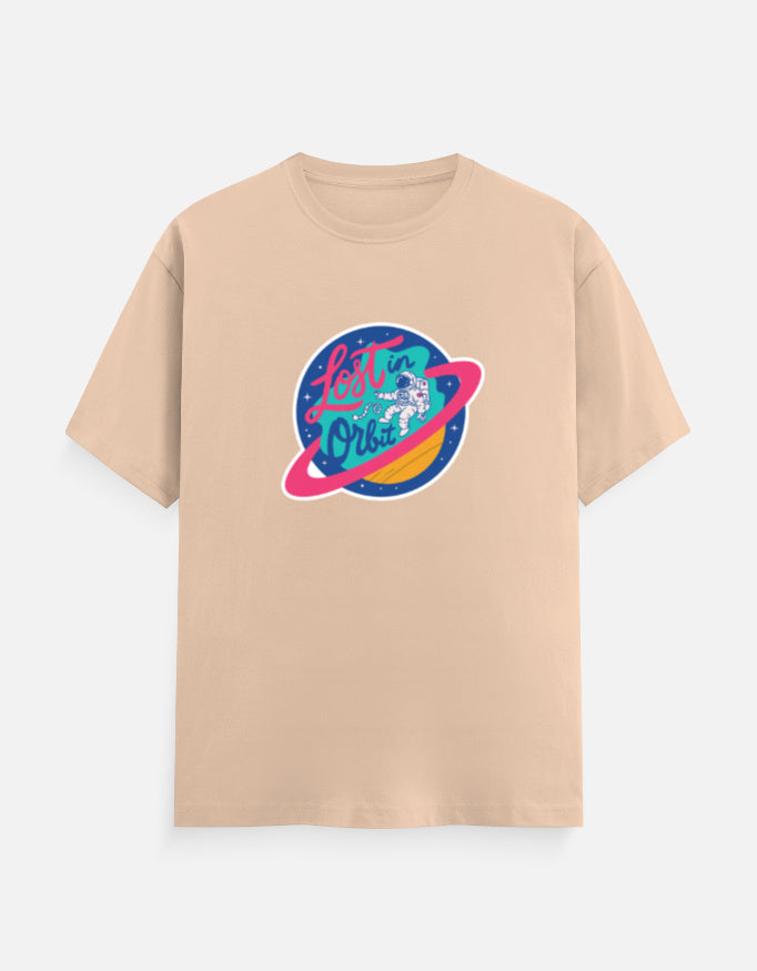 Lost In Orbit - Unisex Classic Crew T-Shirt Unisex Classic Crew T-Shirt Mango Kulfi Peach S