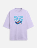 Earth Not Found - Unisex Terry Oversized Tee Unisex Terry Oversized Tee Mango Kulfi Lavender XS