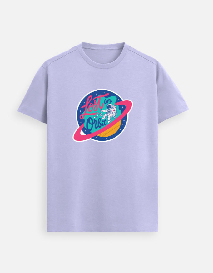 Lost In Orbit - Unisex Supima T-Shirt Supima Cotton T-Shirts Mango Kulfi Lavender XS
