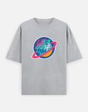 Lost In Orbit - Unisex Oversized Classic T-Shirt Unisex Oversized Classic T-Shirt Mango Kulfi Grey Melange XS