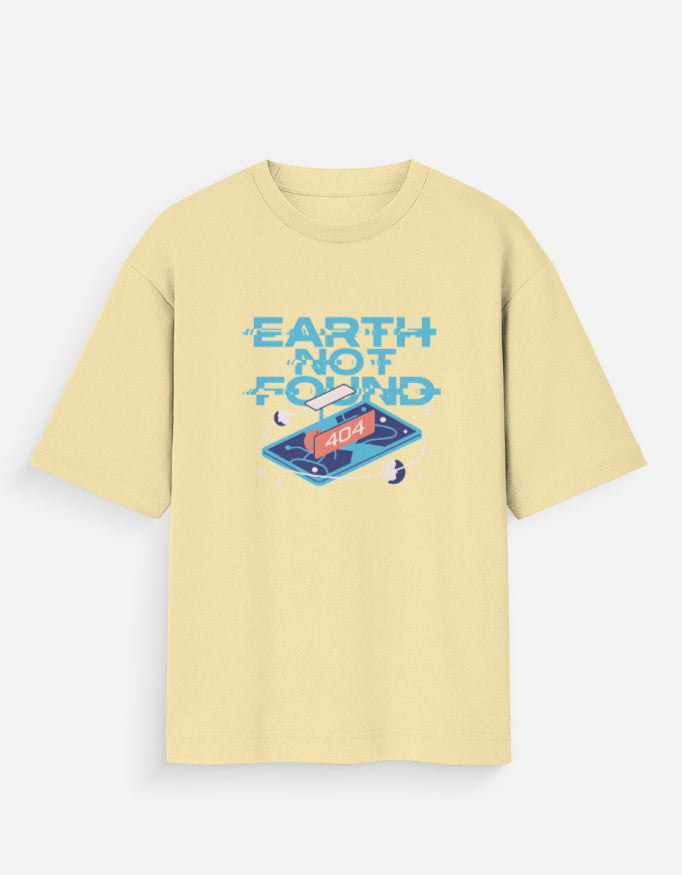 Earth Not Found - Unisex Oversized Standard T-Shirt Unisex Oversized Standard T-Shirt Mango Kulfi Beige S