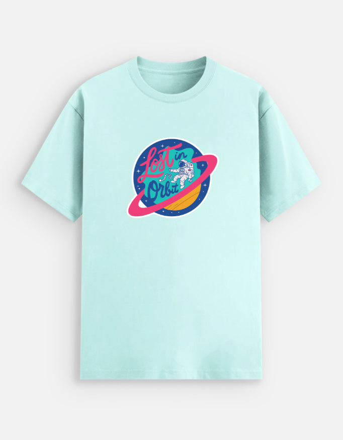 Lost In Orbit - Unisex Stretch T-shirt Cotton Stretch T-shirt Mango Kulfi Mint S