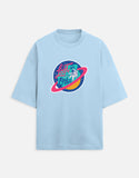 Lost In Orbit - Unisex Terry Oversized Tee Terry Oversized T-Shirts Mango Kulfi Baby Blue XS