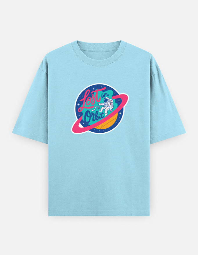 Lost In Orbit - Unisex Oversized Classic T-Shirt Unisex Oversized Classic T-Shirt Mango Kulfi