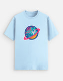 Lost In Orbit - Unisex Stretch T-shirt Cotton Stretch T-shirt Mango Kulfi Baby Blue S