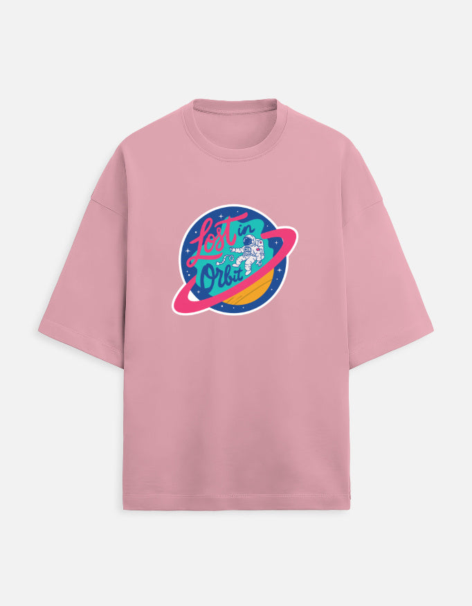 Lost In Orbit - Unisex Terry Oversized Tee Terry Oversized T-Shirts Mango Kulfi Flamingo XS