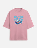 Earth Not Found - Unisex Terry Oversized Tee Unisex Terry Oversized Tee Mango Kulfi Flamingo XS