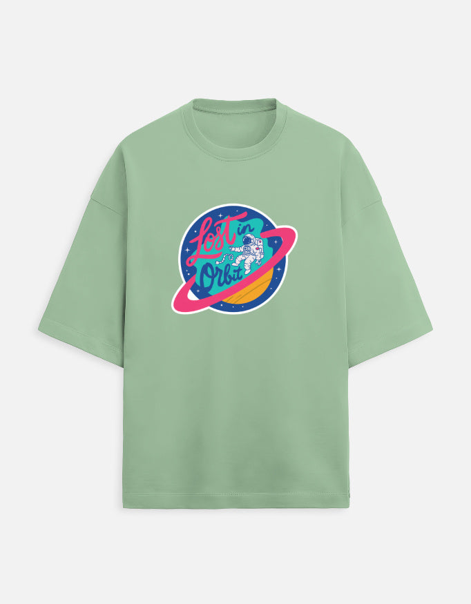 Lost In Orbit - Unisex Terry Oversized Tee Terry Oversized T-Shirts Mango Kulfi