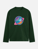 Lost In Orbit - Men's Full Sleeve T-Shirt Men's Full Sleeve T-Shirt Mango Kulfi Bottle Green S