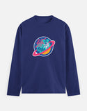 Lost In Orbit - Men's Full Sleeve T-Shirt Men's Full Sleeve T-Shirt Mango Kulfi Royal Blue S