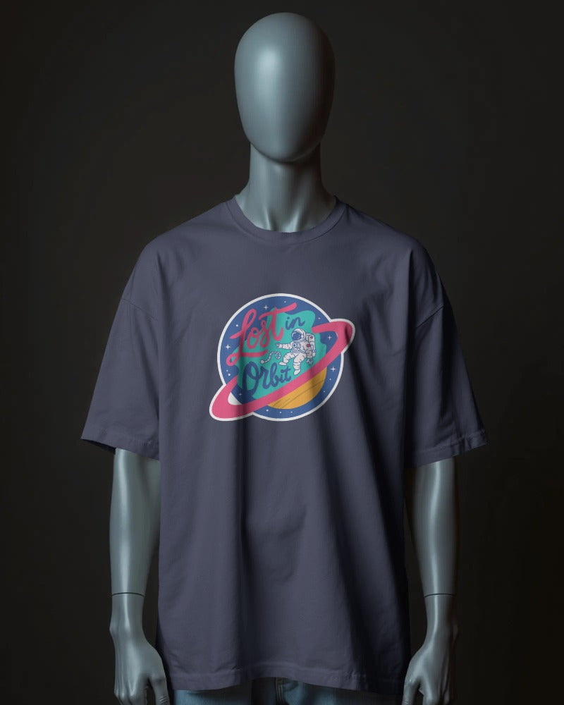 Lost In Orbit - Unisex Oversized Classic T-Shirt Unisex Oversized Classic T-Shirt Mango Kulfi