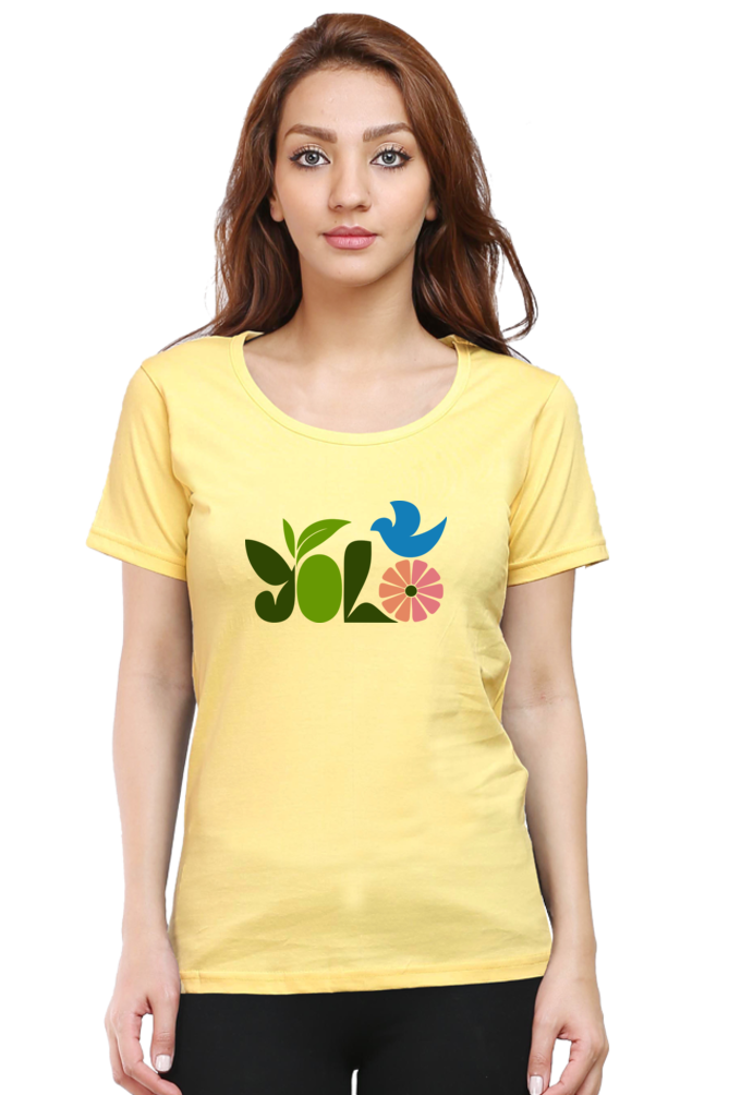 Yolo: Women's T-Shirt Women's T-shirt Round Neck Mango Kulfi