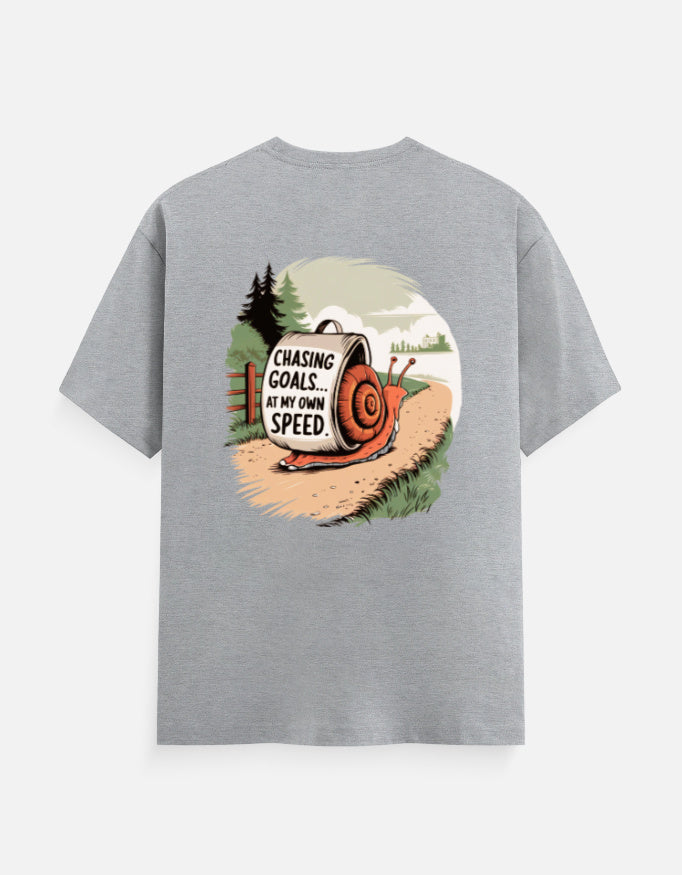 Chasing Goals - Unisex Classic Crew T-Shirt Unisex Classic Crew T-Shirt Mango Kulfi Grey Melange XS