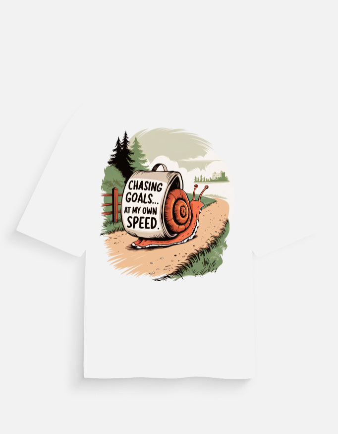 Chasing Goals - Unisex Oversized Standard T-Shirt Unisex Oversized Standard T-Shirt Mango Kulfi White XS