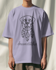 Dreamcatcher Doggo: Terry Oversized T-Shirt Terry Oversized T-Shirt Mango Kulfi Lavender XS