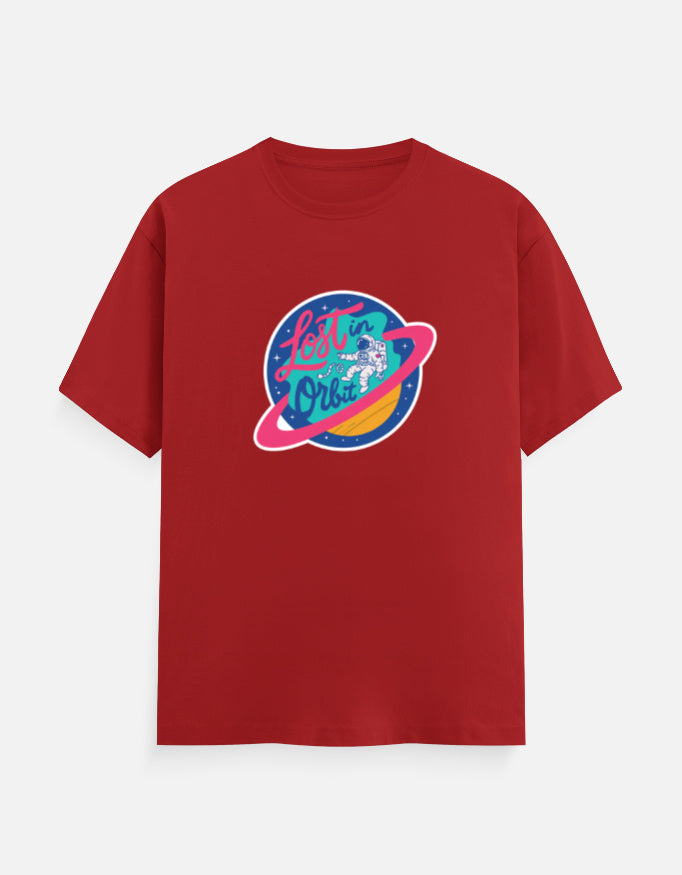Lost In Orbit - Unisex Classic Crew T-Shirt Unisex Classic Crew T-Shirt Mango Kulfi Red S