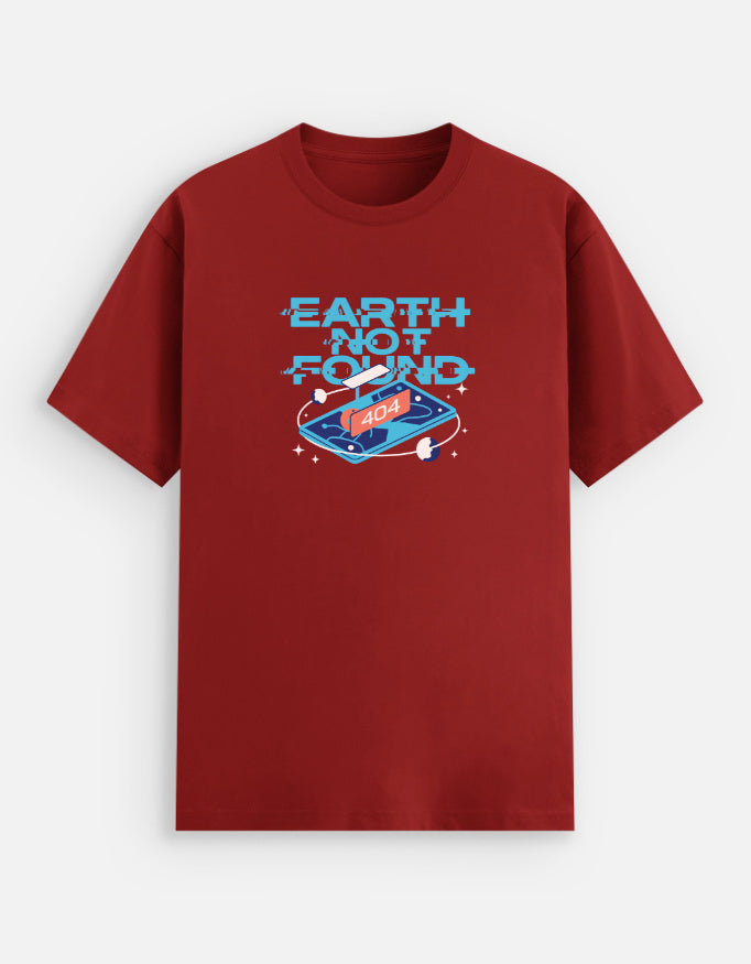 Earth Not Found - Unisex Stretch T-shirt Cotton Stretch T-shirt Mango Kulfi Red S