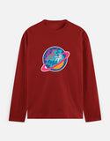 Lost In Orbit - Men's Full Sleeve T-Shirt Men's Full Sleeve T-Shirt Mango Kulfi Red S