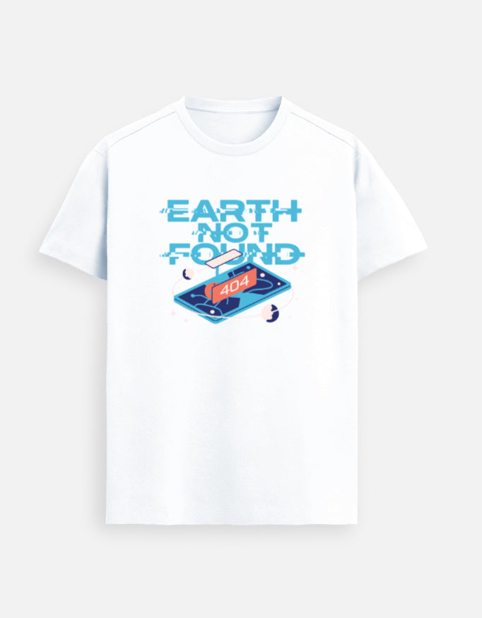 Earth Not Found - Unisex Supima T-Shirt Supima Cotton T-Shirts Mango Kulfi White S
