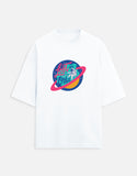 Lost In Orbit - Unisex Terry Oversized Tee Terry Oversized T-Shirts Mango Kulfi White XS