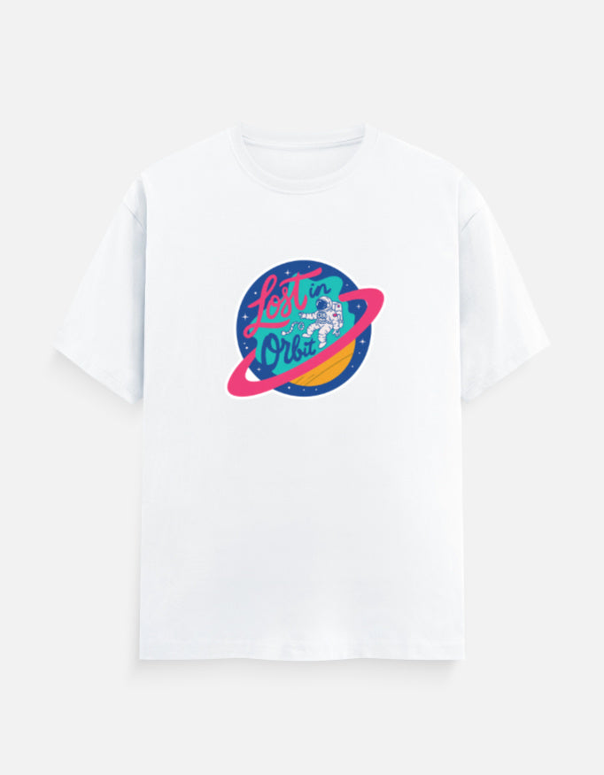 Lost In Orbit - Unisex Classic Crew T-Shirt Unisex Classic Crew T-Shirt Mango Kulfi White S
