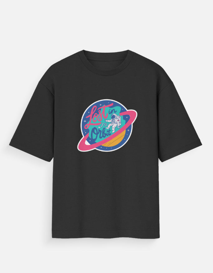 Lost In Orbit - Unisex Oversized Standard T-Shirt Unisex Oversized Standard T-Shirt Mango Kulfi Black XS