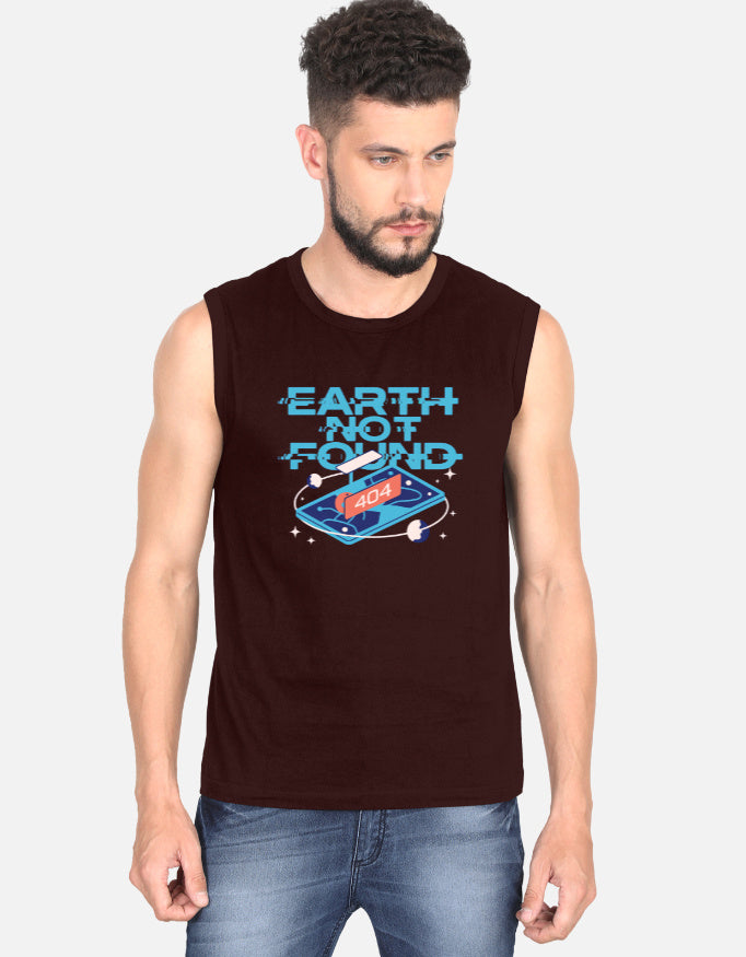 Earth Not Found - Men's Sleeveless T-Shirt Men's Sleeveless T-Shirt Mango Kulfi Maroon S