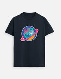 Lost In Orbit - Unisex Supima T-Shirt Supima Cotton T-Shirts Mango Kulfi Navy Blue XS