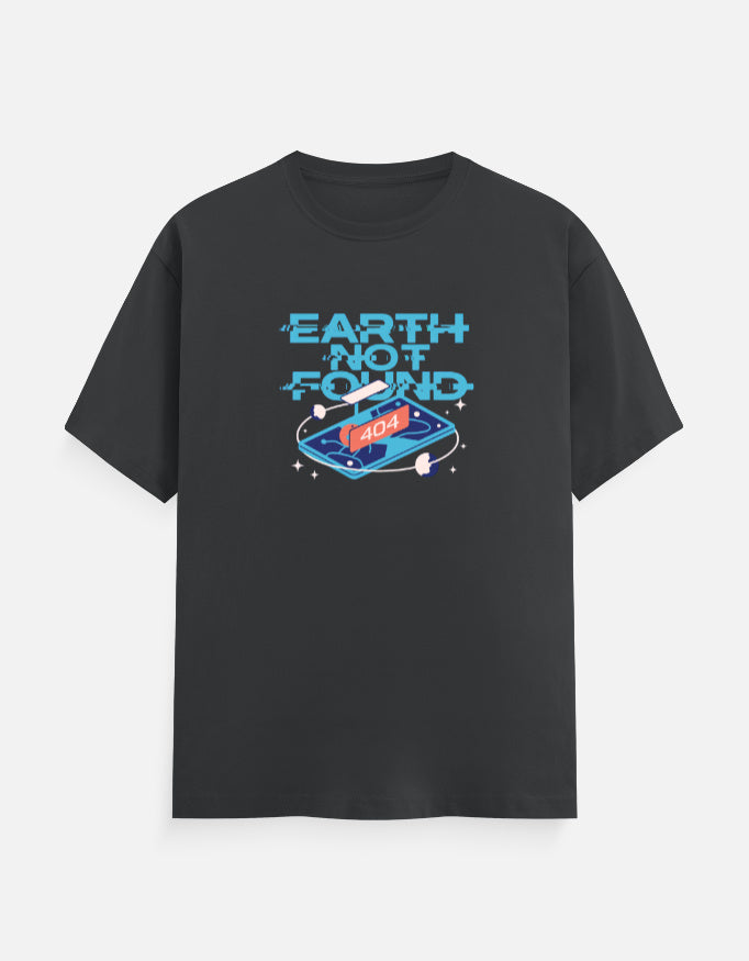 Earth Not Found - Unisex Classic Crew T-Shirt Unisex Classic Crew T-Shirt Mango Kulfi Steel Gray S
