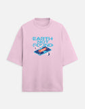 Earth Not Found - Unisex Terry Oversized Tee Unisex Terry Oversized Tee Mango Kulfi Light Pink XS