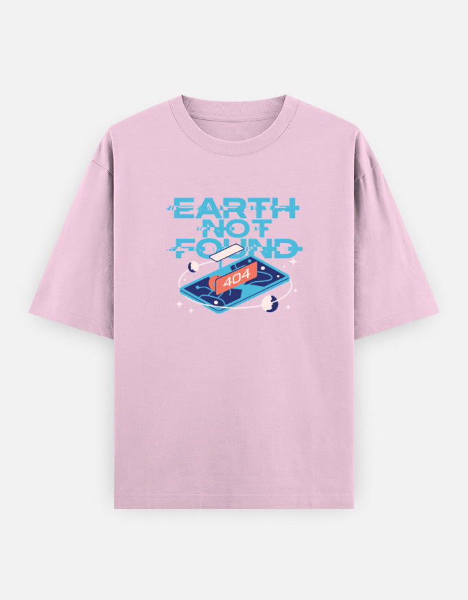Earth Not Found - Unisex Oversized Classic T-Shirt Unisex Oversized Classic T-Shirt Mango Kulfi Light Pink XS