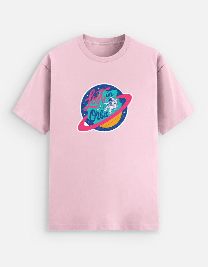Lost In Orbit - Unisex Stretch T-shirt Cotton Stretch T-shirt Mango Kulfi Light Pink S