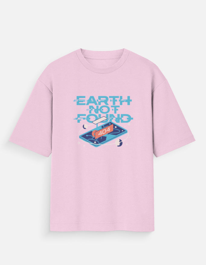 Earth Not Found - Unisex Oversized Standard T-Shirt Unisex Oversized Standard T-Shirt Mango Kulfi Light Pink S