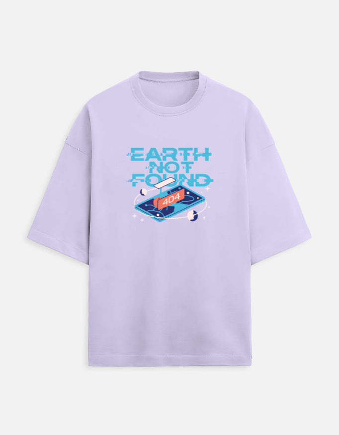 Earth Not Found - Unisex Terry Oversized Tee Unisex Terry Oversized Tee Mango Kulfi Lavender XS